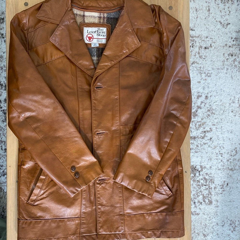 The Leather Shop Sears leather coat with removable vest
